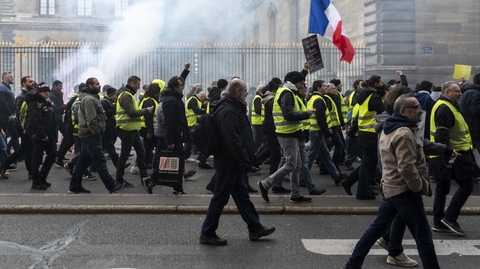 Protest žlutých vest.