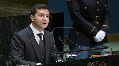 Ukrajinský prezident Volodymyr Zelenskyj. 