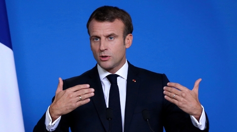 Francouzský prezident E. Macron. 