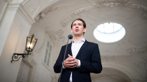 Rakouský kancléř Sebastian Kurz.