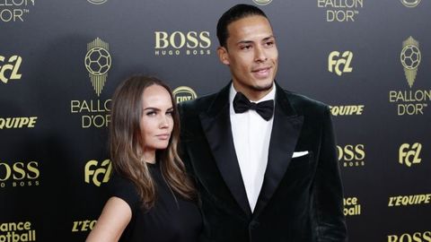 Obránce Liverpoolu Virgil van Dijk na vyhlášení Zlatého míče.