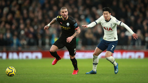 Fotografie z utkání Tottenham vs. Man City.