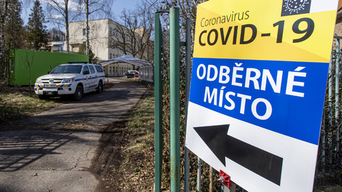 Odběrné místo v Oblastní nemocnici Trutnov.