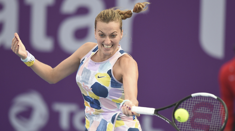 Petra Kvitová na turnaji v Doha.