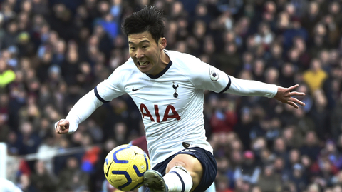 Fotbaliste Son Heung-min.