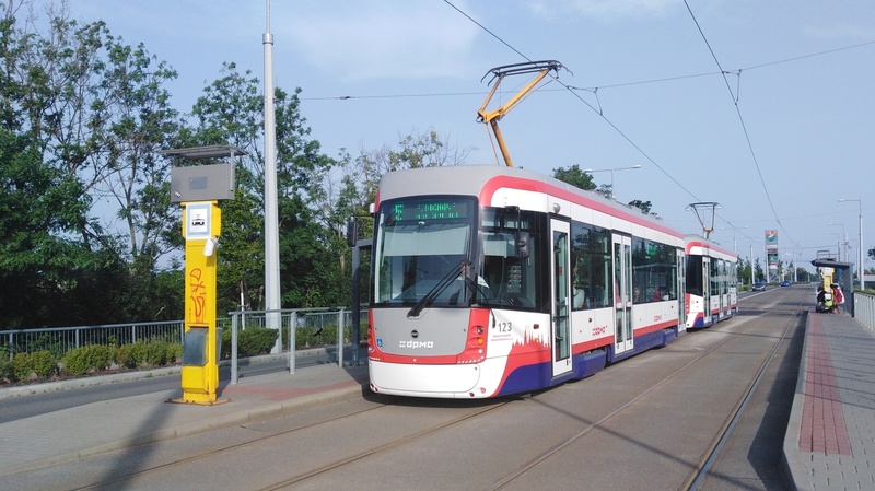 Tramvaj v Olomouci.